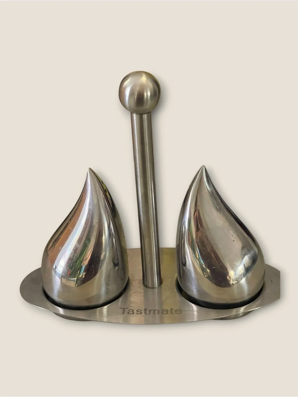 Water Droplet Salt and Pepper Shakers, Silver, Preowned 💧🧂